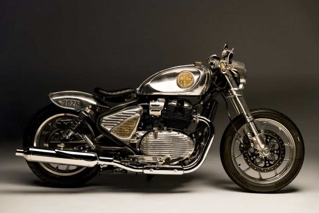 Royal Enfield Shotgun 650, Enrico de Haas, Wannabe Choppers, Glemseck Moto, Glemseck 101, Seehaus, Jugendstrafvollzug in freien Formen, Jugendstrafvollzug, freie Form, Motorradverlosung, raffle, motorcycle